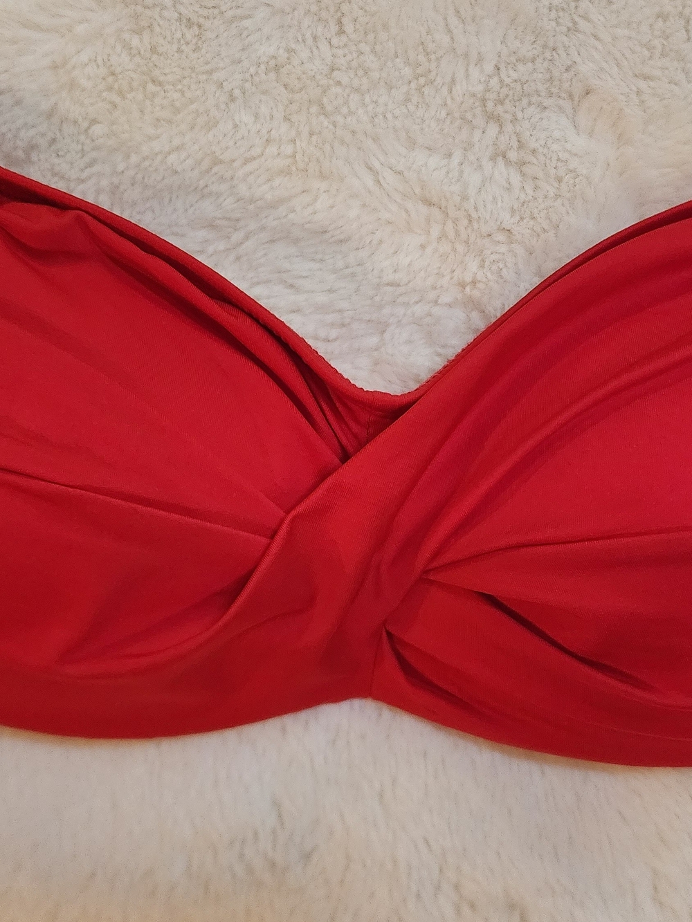 Mossimo Red Twist-Front Bandeau Top